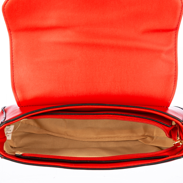 Γυναικεία τσάντα Close Κόκκινη οικολογικό δέρμα, 6 - Kalapod.gr